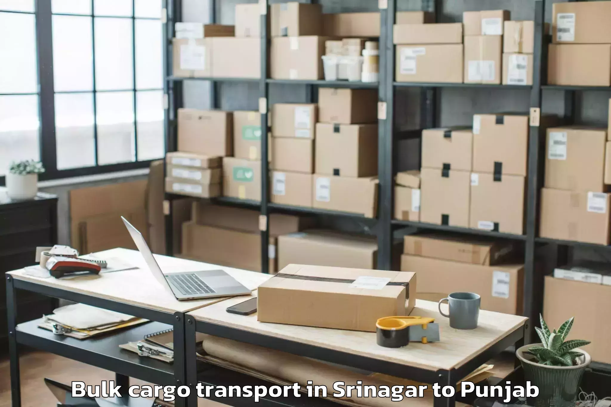 Srinagar to Kapurthala Bulk Cargo Transport